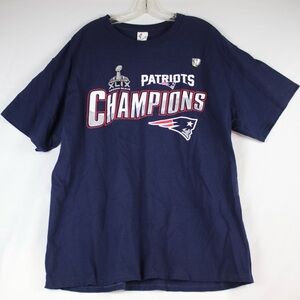 NFL 2004 New England Patriots Blue Super Bowl Champions T-Shirt Adult Size XL